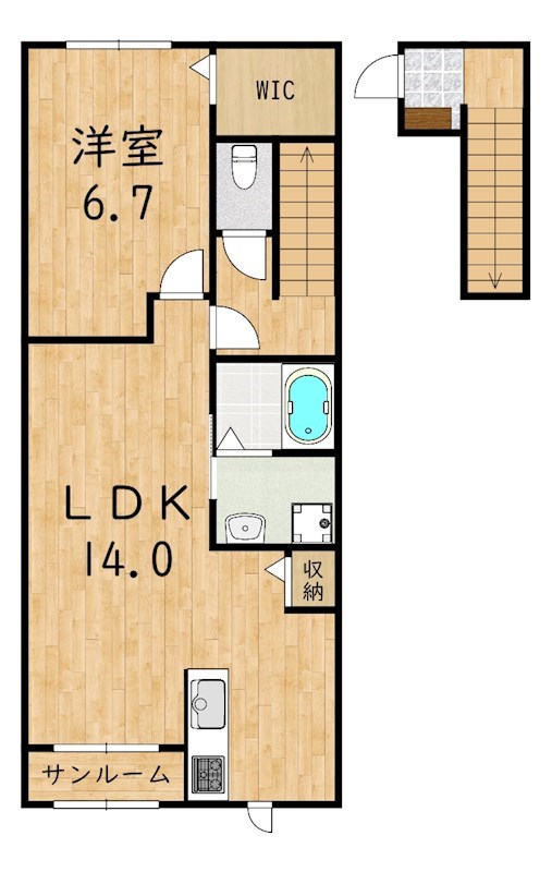 オルク・ドール 202号室 間取り