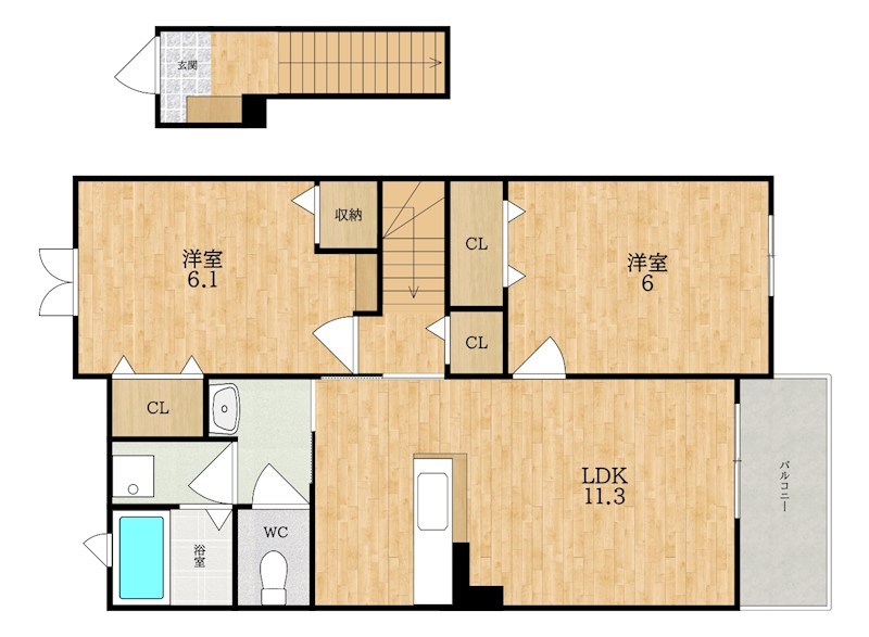 メゾン城東Ⅱ（ジョウトウ） 間取り