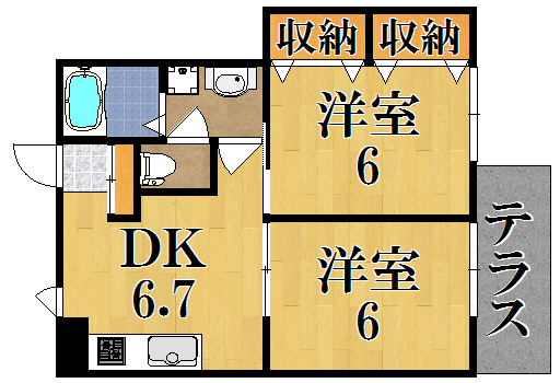 セブン　ピラ 101号室 間取り