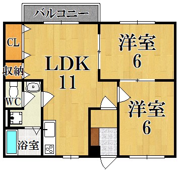 エスポワールＢ 205号室 間取り