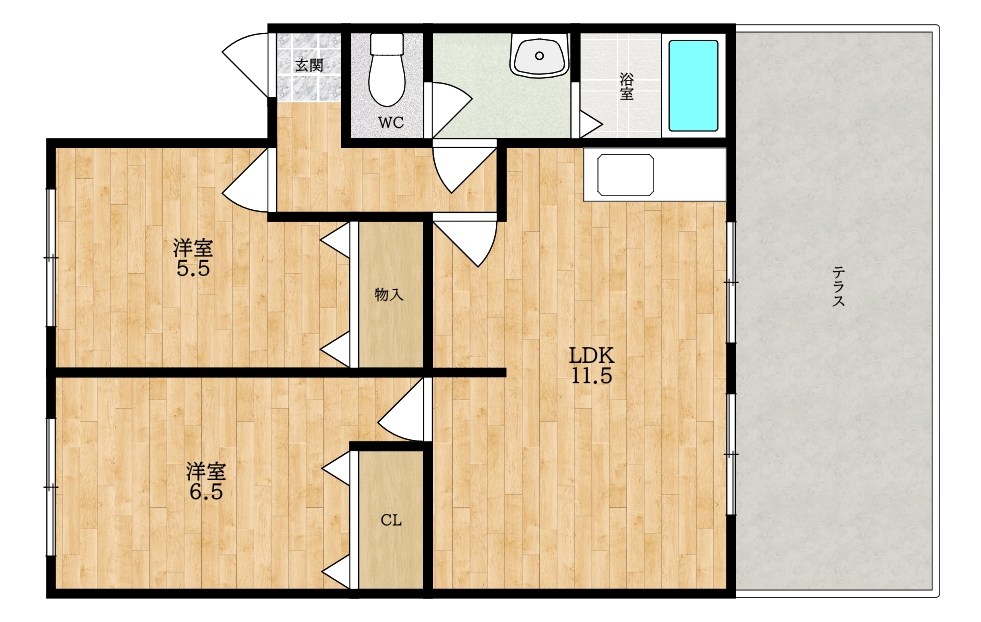 RA・CREW九条（ラ・クルー） 間取り