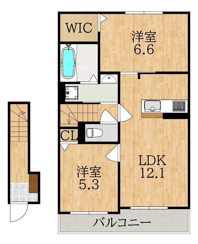 テルドールⅡ 202号室 間取り