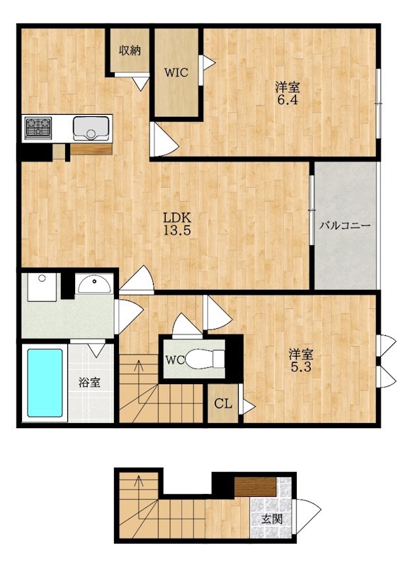 ゴールドメゾン 204号室 間取り