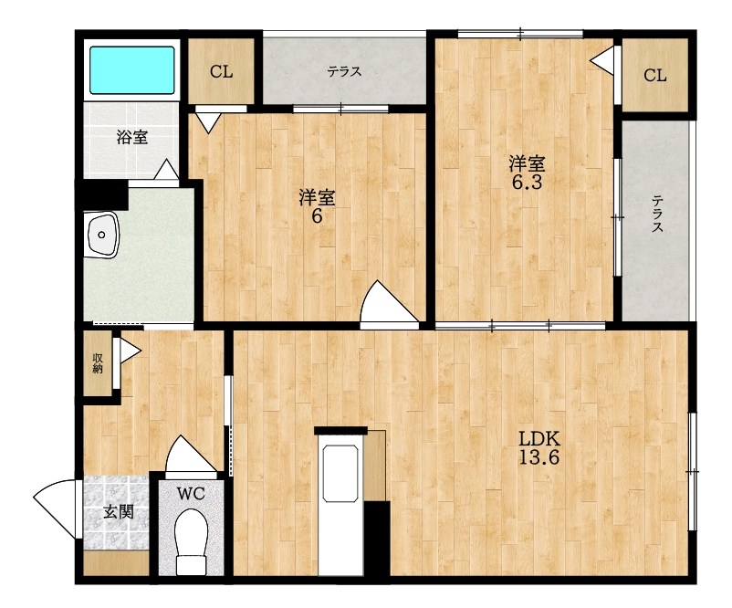ShaMaison　観音寺　A（シャーメゾン　カンノンジ） 間取り