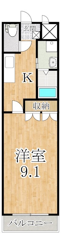 ゴールド・クレスト 105号室 間取り