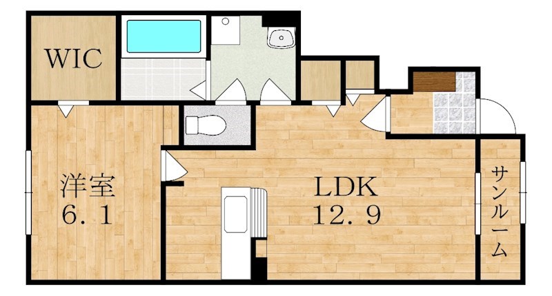 エアリーサウス 101号室 間取り