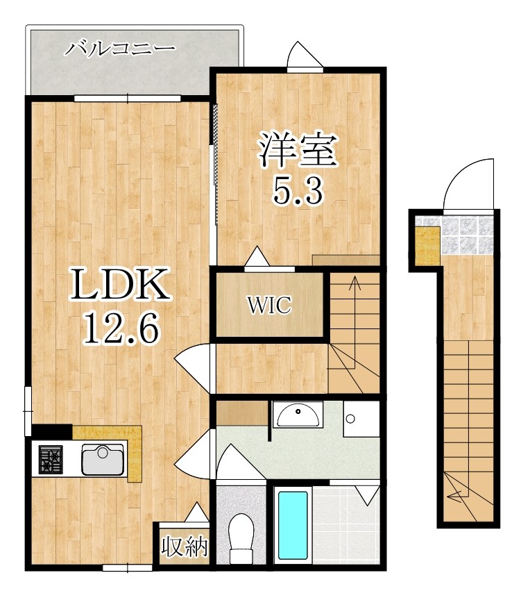 ボヌール 203号室 間取り