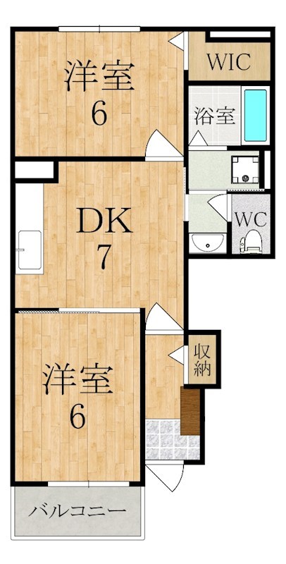 フレイズ　Ⅰ 101号室 間取り