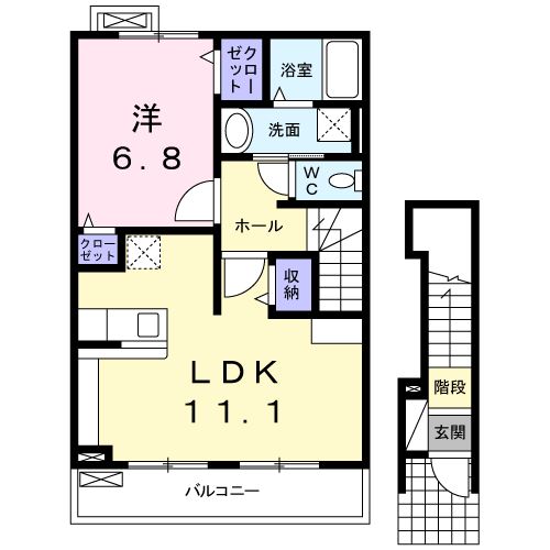 アルドール 202号室 間取り