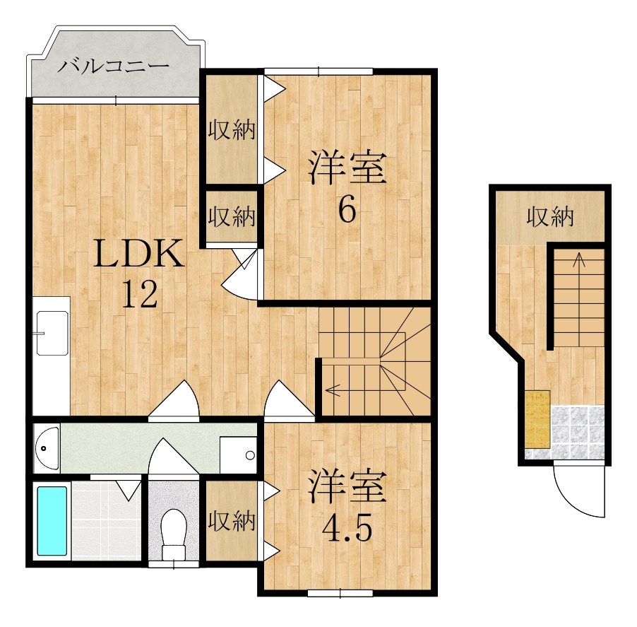 セゾン・イックス 201号室 間取り