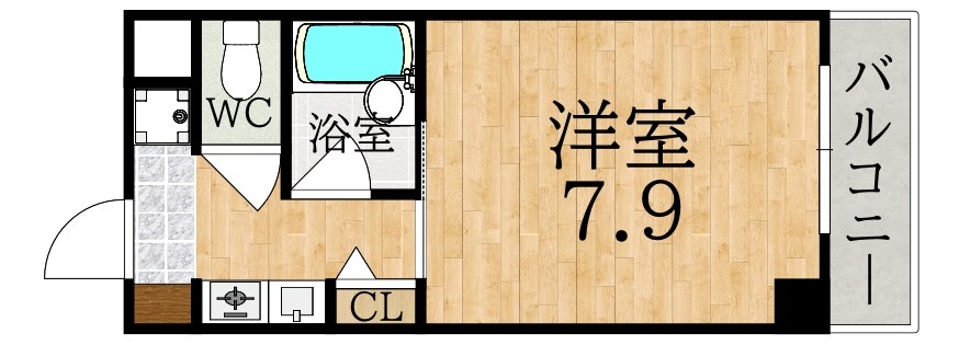 オーキッドあやめ池 501号室 間取り