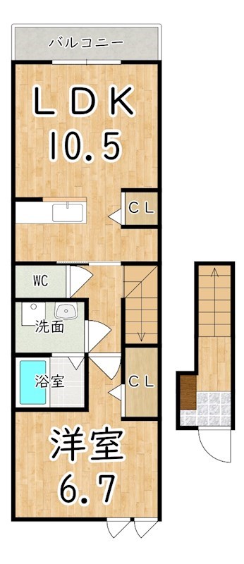 ラ・ビュウ・アンジュ　Ⅲ 201号室 間取り