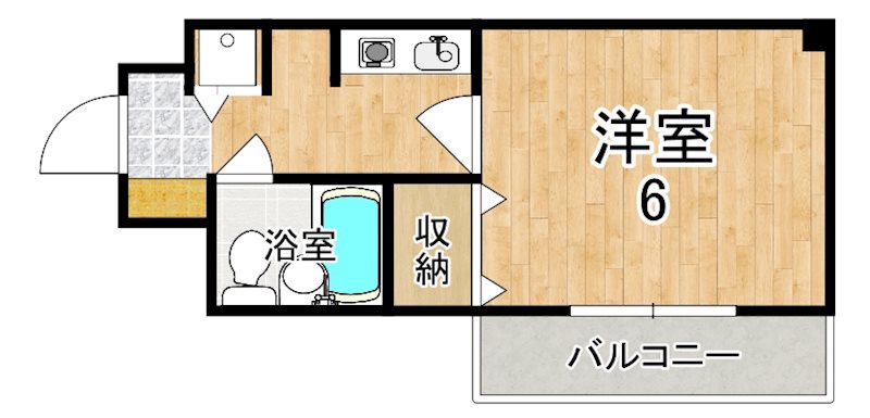 シティパレスJR奈良P-7 403号室 間取り