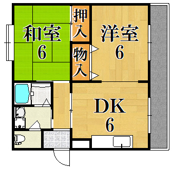 星の森ハイツ 201号室 間取り