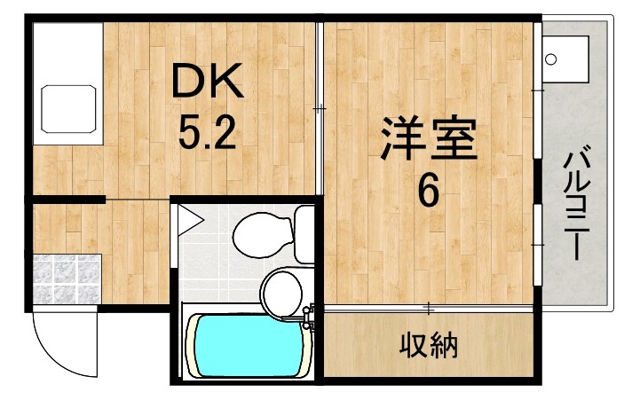 米田マンション 503号室 間取り