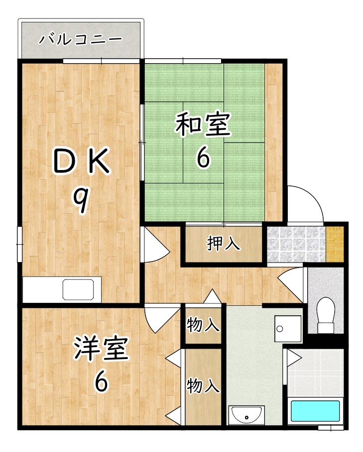 シャルムフルーレＢ棟 101号室 間取り