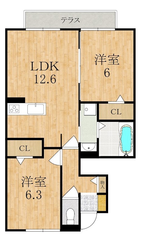 ブエナ　ヴィーダ 101号室 間取り