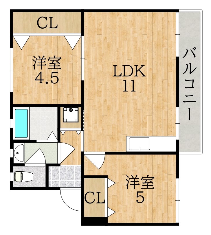 高木マンション２号 101号室 間取り