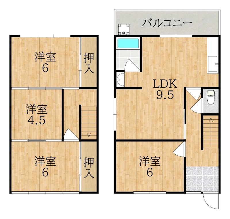 帝塚山2丁目戸建 間取り