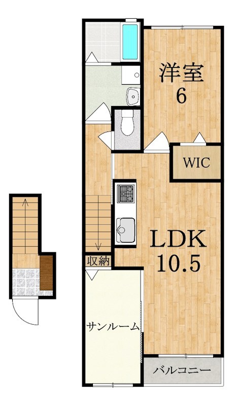 イレミア 204号室 間取り