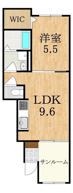 イレミア 104号室 間取り