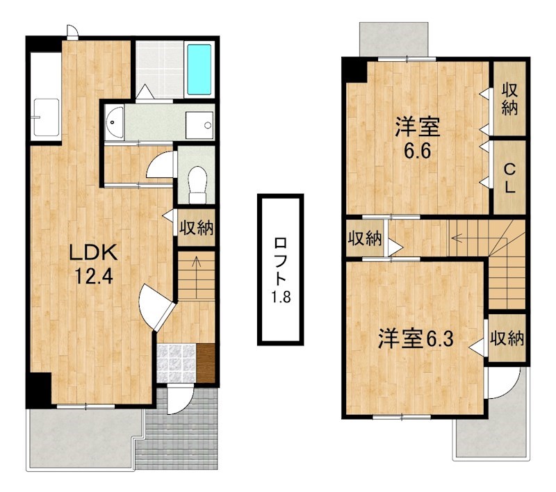 ヴェルメゾンⅡ号館 102号室 間取り