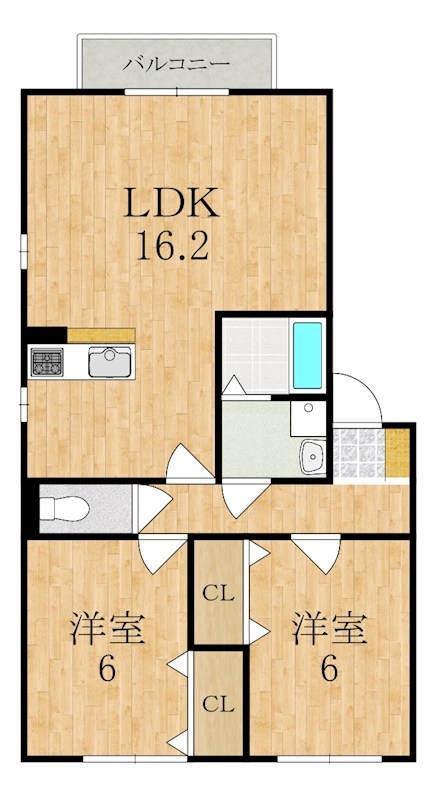 セラヴィ 202号室 間取り