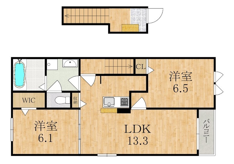グランメゾンＮ 202号室 間取り