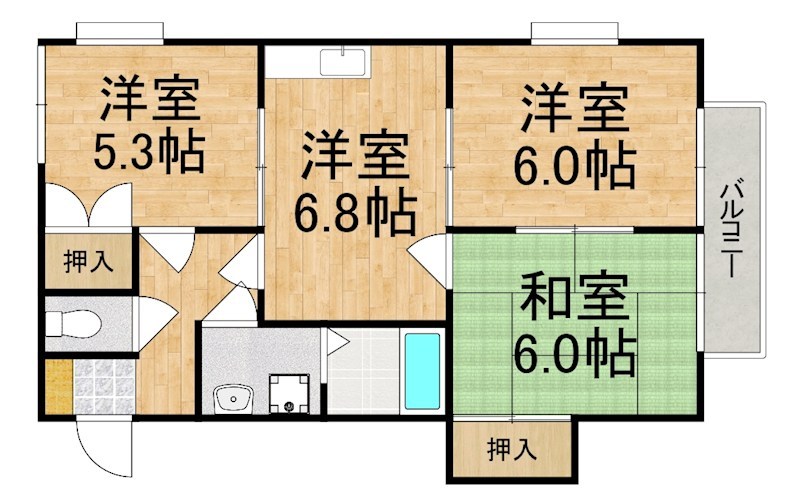 エスペランサ 101号室 間取り