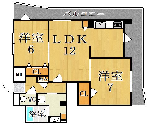 センチュリーアスカ10 501号室 間取り