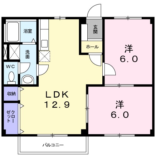 ブランドール土谷Ⅱ 106号室 間取り