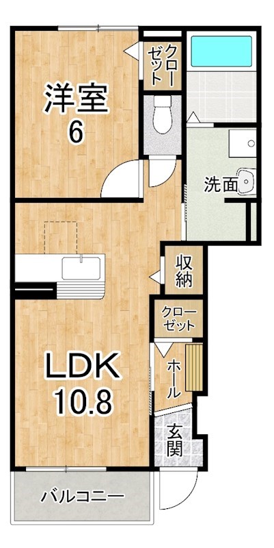 クレールコートⅡ 101号室 間取り