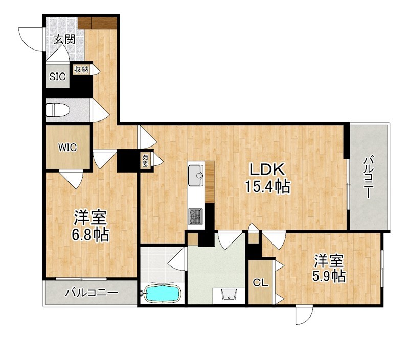 シャーメゾン　フェリーチェ 103号室 間取り
