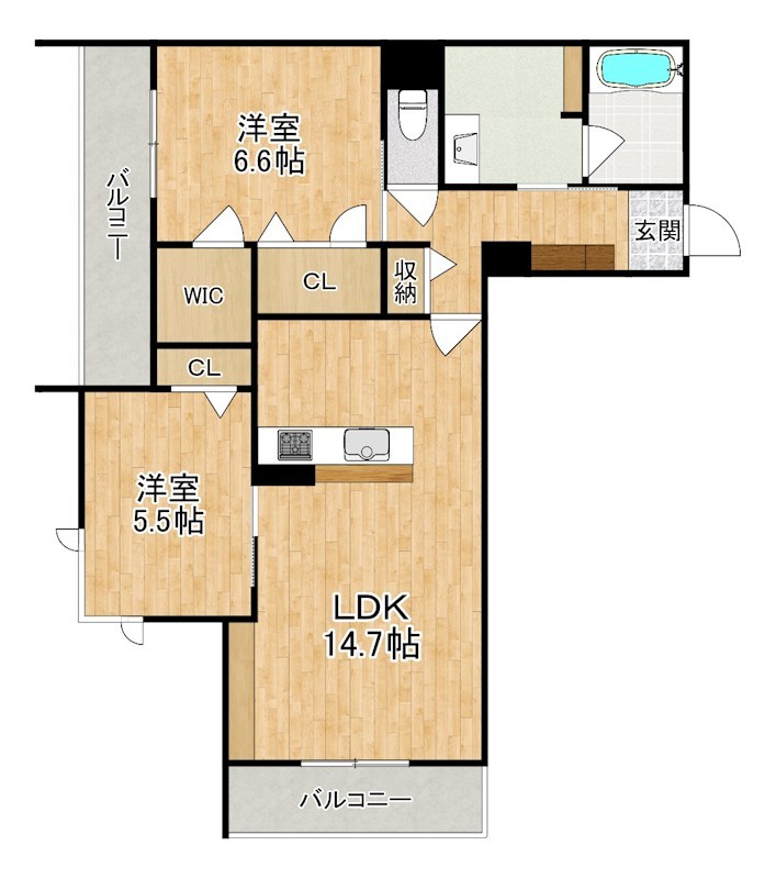 シャーメゾン　フェリーチェ 406号室 間取り