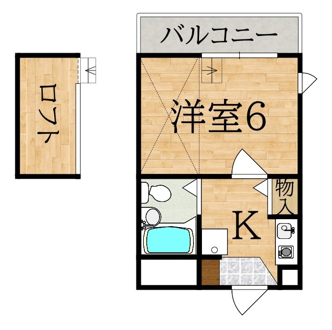 シティパレスJR郡山駅前P2 間取り