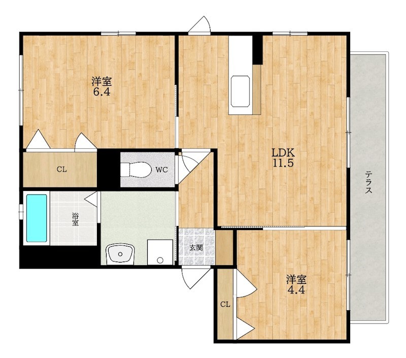 グレイスコート　Ｅ 間取り