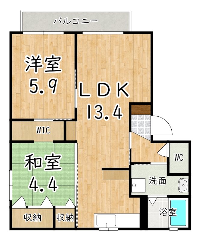 ヴィラ・ライスシャワーＢ 101号室 間取り