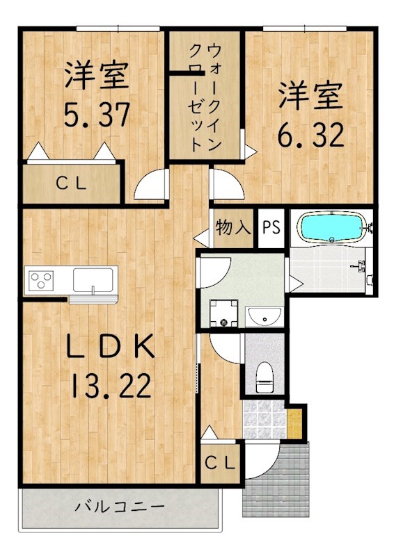 アムールメゾン葛城 101号室 間取り