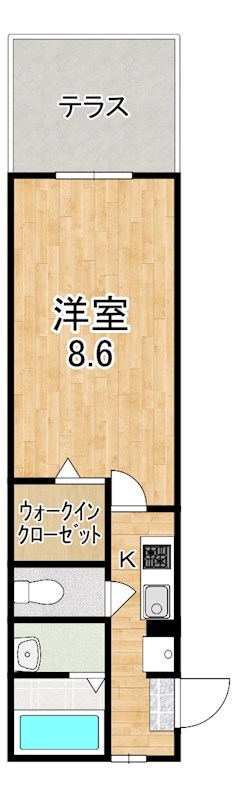 エクセルコート 201号室 間取り