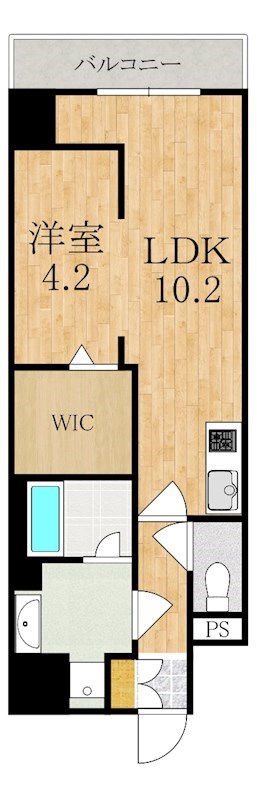 （仮称）天理市ユーミ―マンション 1F東側号室 間取り