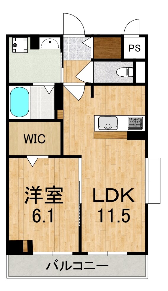 ガレーナ 201号室 間取り
