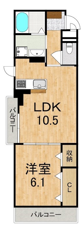 ガレーナ 203号室 間取り
