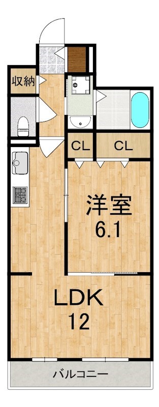 ガレーナ 202号室 間取り