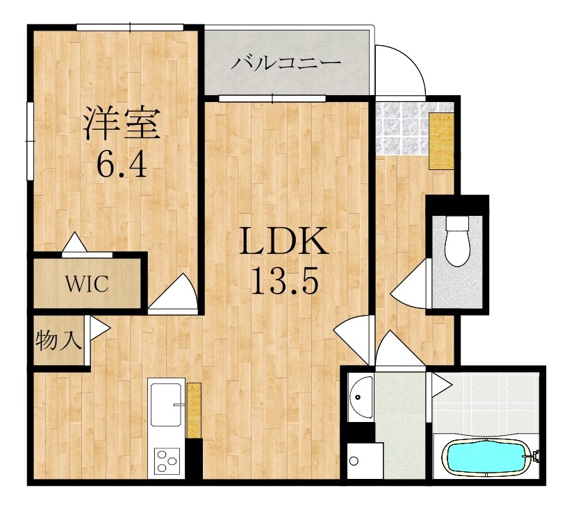ヴェルデ　ルーチェ 107号室 間取り