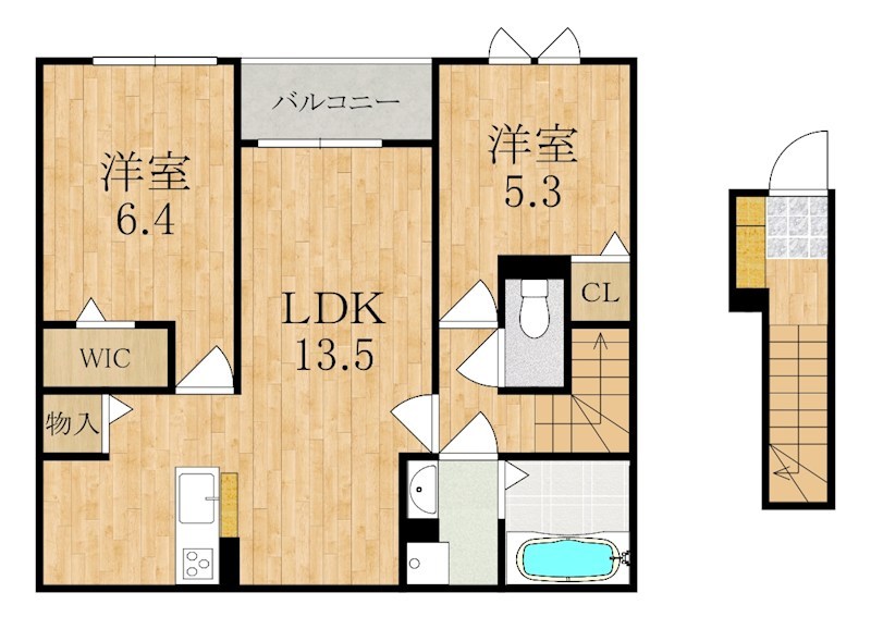 ヴェルデ　ルーチェ 206号室 間取り