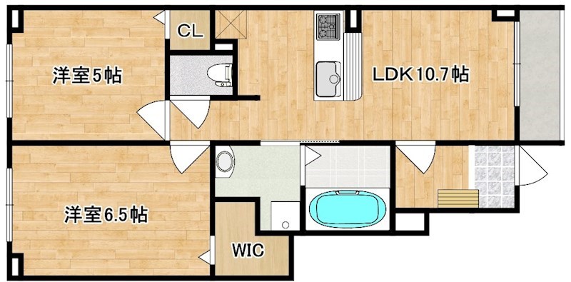 メゾン ブランシェ 103号室 間取り