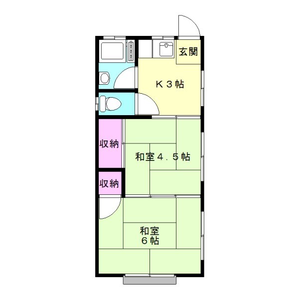 コーポカツカワ 間取り