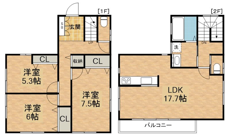 ハッピーホーム土支田戸建てS棟 間取り