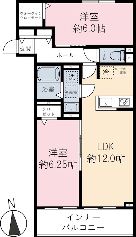 （仮称）新町6丁目パレス 間取り