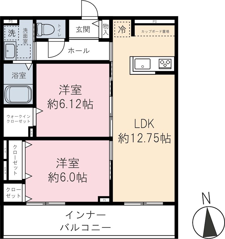 （仮称）新町6丁目パレス 間取り